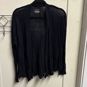 Majora Black Open Front Cardigan XL